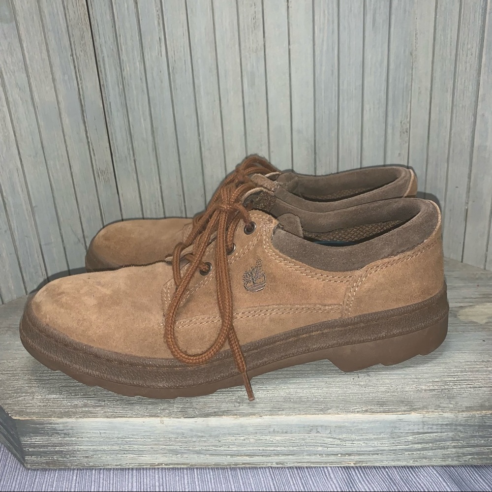 Timberland Tan Suede Low Work Boot 8M